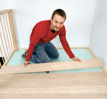 Parven lattian teko Parven rakentaminen